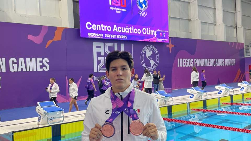 NADADOR SONORENSE ALFREDO VELÁZQUEZ OBTIENE DOS BRONCES EN LOS JUEGOS PANAMERICANOS JUNIOR 